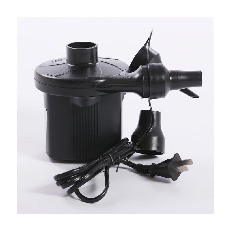 Image of Aufblasbare elektrische Luftpumpe, tragbarer 220-V-Schnellfüller mit 3 Düsen für Schlauchboote usw.
