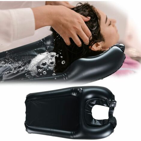 Aufblasbare Haarwaschanlage Aufblasbares Haarwaschbecken Shampoo Pad Tragbares Shampoo Tablett für Schwangere, Verletzte, Bettlägerige, Zuhause, leicht zu reinigen