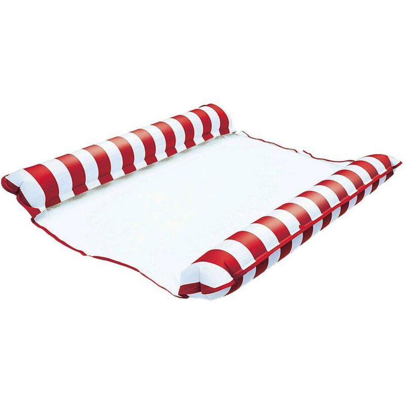 Northix Xxl Aufblasbare Hängematte Weiß Und Rot 138 Cm