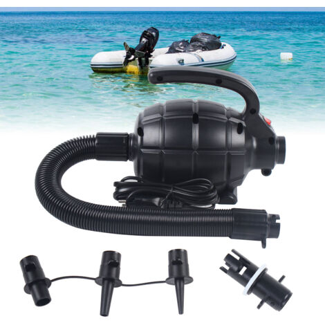Aufblasbare Hochdruckpumpe für Boote aus Gummi 600W Tragbare aufblasbare Pumpe mit vier verschiedenen Düsen 220V Schlagfeste aufblasbare Pumpe, Anti-Verformung, nicht leicht zu rosten