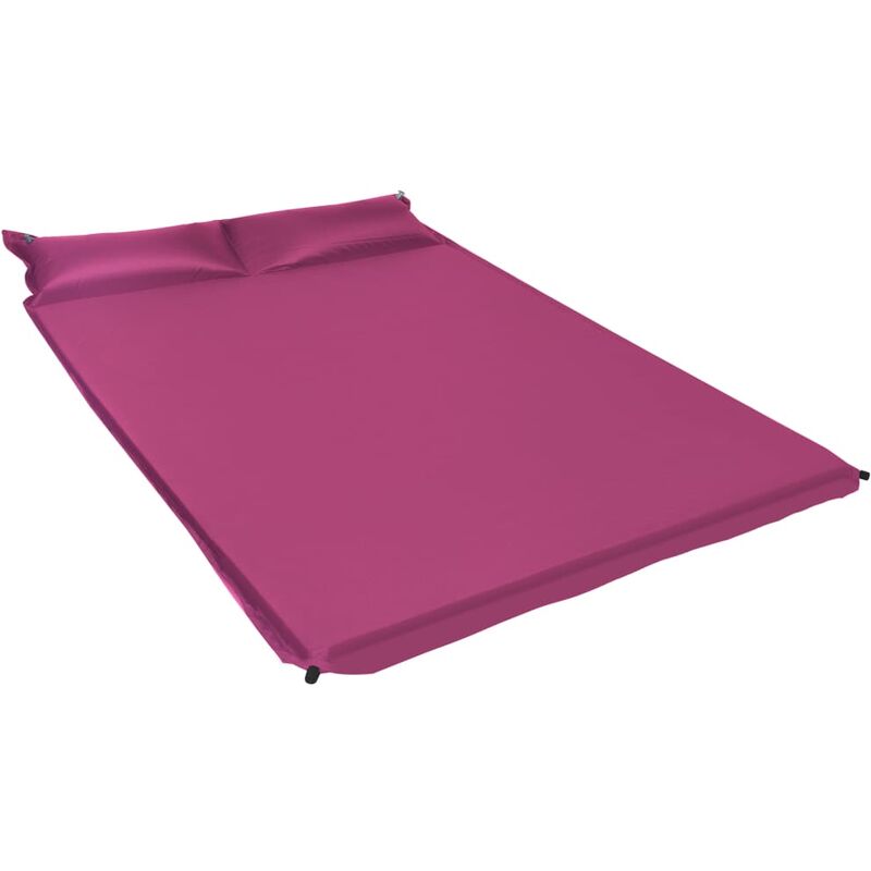 Aufblasbare Isomatte mit Kissen 130 x 190 cm Rosa