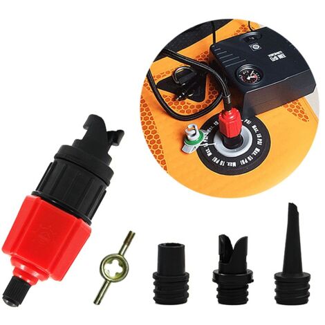 Aufblasbare Kajakpumpe, SUP-Luft-Inflator-Ventiladapter und Gasspitze 4 Stück für aufblasbare Strukturen
