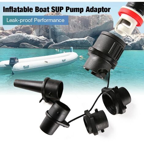 Aufblasbare Pumpe Boot Luftventil Adapter Universal SUP Board Inflator Converter mit 4 Düsen zum Surfen Pumpe Luftmatratze