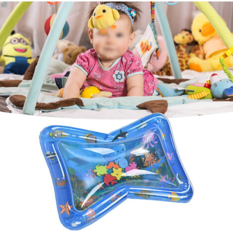 Aufblasbare PVC-Wassermatte, blaue Wassermatte für Babys von 1-3 Jahren - Spielmatte zur Förderung der Gehirnentwicklung