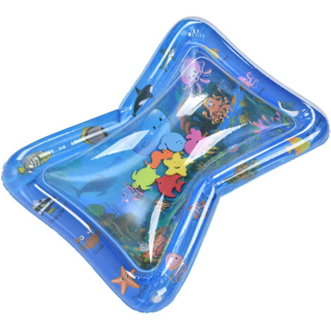 Aufblasbare PVC-Wassermatte für Babys – Sicheres blaues Wasserspielzeug für Kinder von 1 bis 3 Jahren
