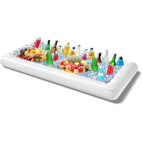 Aufblasbare Serviertheken mit Abflussstopfen, aufblasbare Eisbox für Buffets, Salattabletts für den Innen- und Außenbereich, Outdoor-Bar