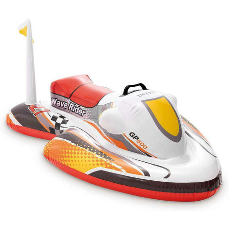 Aufblasbare Wassermotorrad-Luftschiff-Halterung für Kinder, aufblasbare Wasserspielzeug-Halterung, 117 cm x 77 cm
