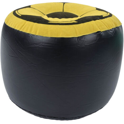 Aufblasbarer Fußballstuhl aus beflocktem PVC, tragbarer Hocker für Strand und Sommerreisen