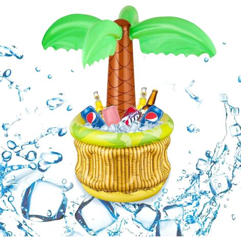 Aufblasbarer Kokosnussbaum-Eiskübel, Palmenkühler, Schwimmbad-Eiskübel, aufblasbarer Getränkebehälter, Kokosnussbaum-Eiskübel, PVC-Getränke-Eiskübel, für hawaiianische tropische Strandparty