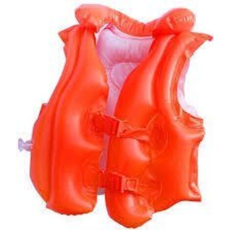 Aufblasbarer Schwimmer. Rettungsschwimmer Stil deluxe orange Farbe. 50x47cm
