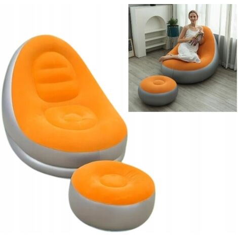 Aufblasbarer Sessel mit Hocker