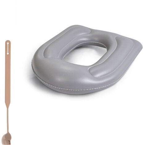 Aufblasbares Toilettensitzkissen, erhöhtes Toilettensitzkissen in Donutform, höhenverstellbarer Toilettensitz, Linderung von Steißbeinschmerzen – wird mit Toilettendeckelheber geliefert