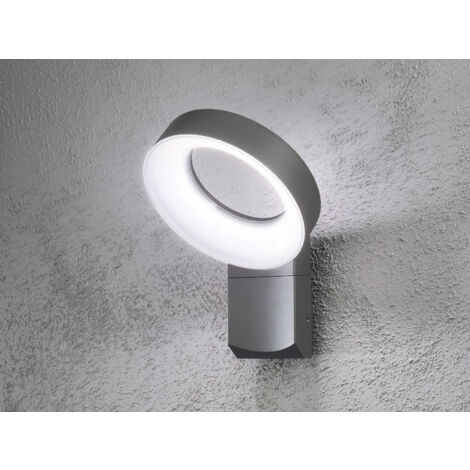 Auffällige Wandleuchte ASTI, anthrazit, 18 Watt HP-LED, 1400 Lumen, 5000K
