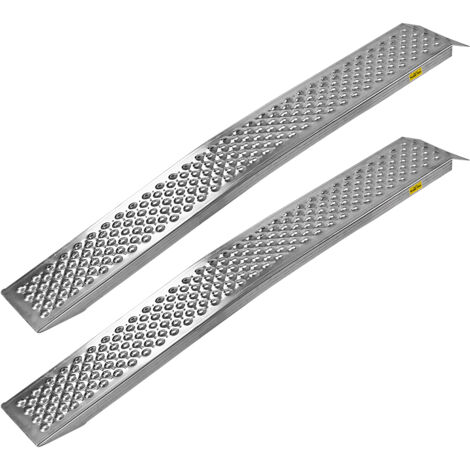 Auffahrrampe Verladerampe Auffahrschiene Alu Rampe gebogen 200 kg (1 Paar) 1,5 m