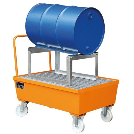 Auffangwanne Typ AST für 1 200-Liter Fass mit Fassauflage und Fahrbar
