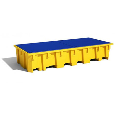 Auffangwannen für 8 Fässer oder 3 IBC-Auffangwannen - 1650 Liter - BACRP1650/3280006F