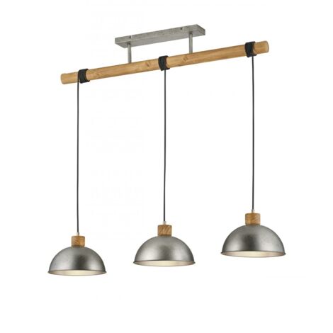 Aufhängung 3 Kuppeln Antik Nickel Metall Delhi Trio Beleuchtung