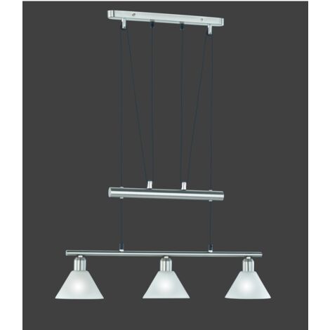 Aufhängung 3 Lichter Up and Down Stamina Nickel L66 cm Trio Lighting
