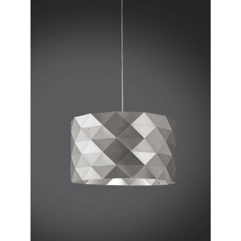 Aufhängung 5 Lichter Silber in verchromtem Metall Cm. 40 x 25 Std