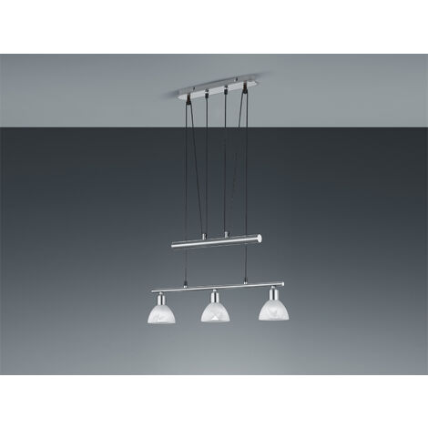 Aufhängung nach oben und unten 3 Lichter Rocker Levisto Nickel Trio Lighting