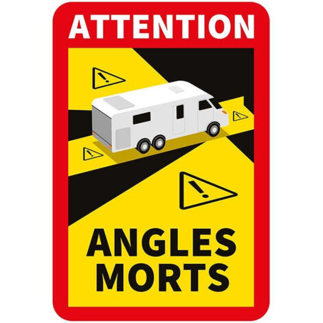 Aufkleber achtung angles morts wohnmobil