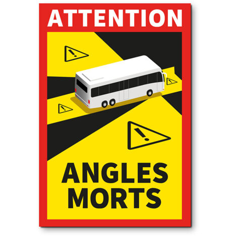 Aufkleber EDM Angles Morts Bus 3 Stück 17 x 25 cm