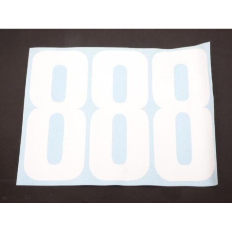 Aufkleber Lot 3 drei Sticker pxp Rennnummer für Motorrad 8 acht