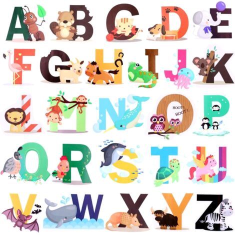 Aufkleber Muraux Alphabet Anglais ABC, Aufkleber für Babyzimmer, St