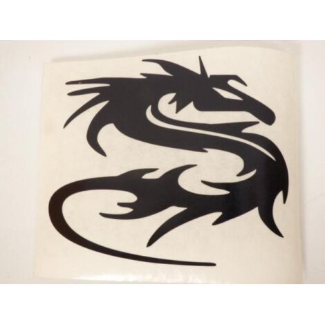 aufkleber sticker drache schwarz für biker motorradhelm neu