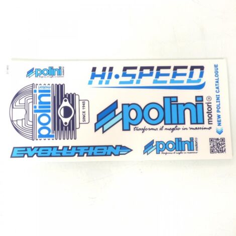 aufkleber sticker polini für zwei räder polini 011.8055 neu