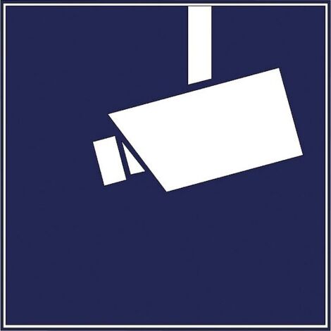 Aufkleber Videoüberwachung 3 Stück, WAK-V - 100 x 100 mm