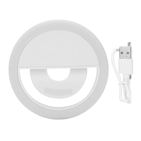 Aufladbare runde LED-Lampe per USB für Streaming, einstellbares Licht für Mobiltelefone