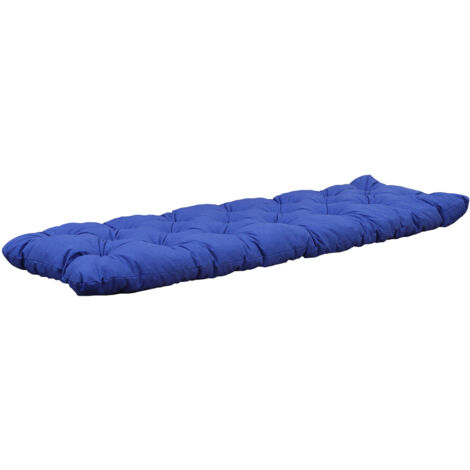 Auflage 3er Bankkissen Bankauflage Polsterkissen, 150 x 50 x 8 cm, blau
