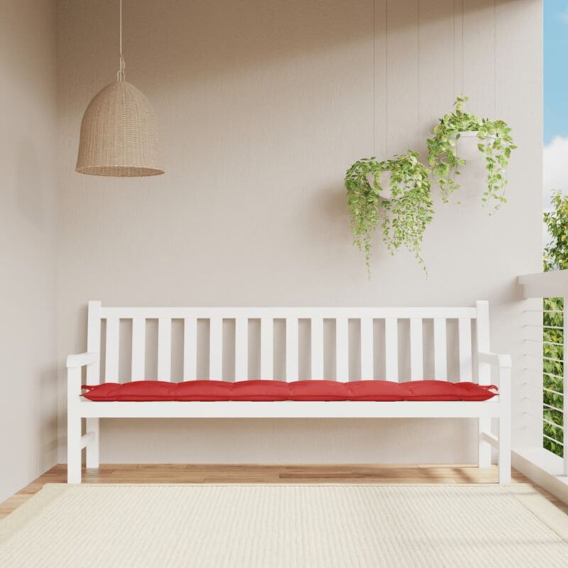 Gartenbank-auflage Rot 200x50x7 Cm Oxford-gewebe Vidaxl