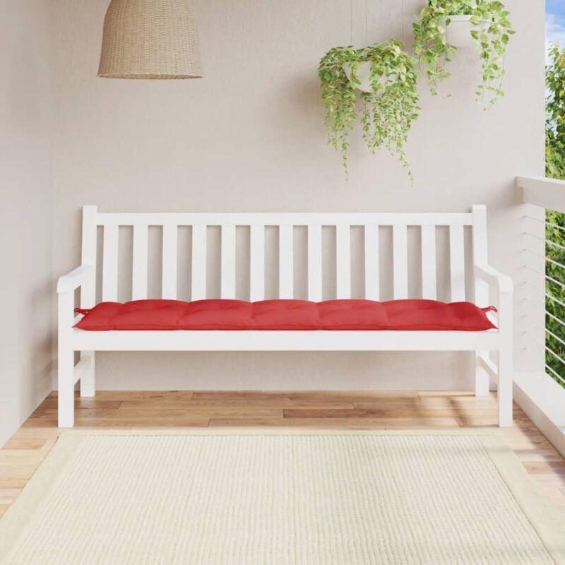 Vidaxl Gartenbank-auflage Rot 180x50x7 Cm Oxford-gewebe