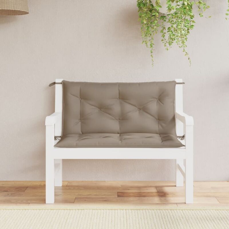 Gartenbank-auflagen 2 Stk. Taupe 100x50x7 Cm Oxford-gewebe Vidaxl