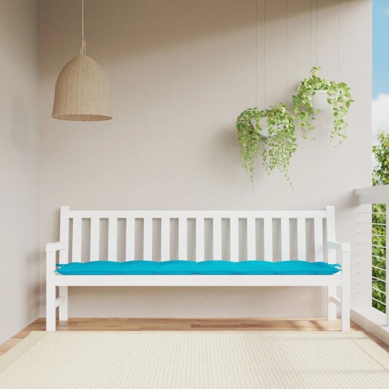 Gartenbank-auflage Türkis 200x50x7 Cm Stoff Vidaxl