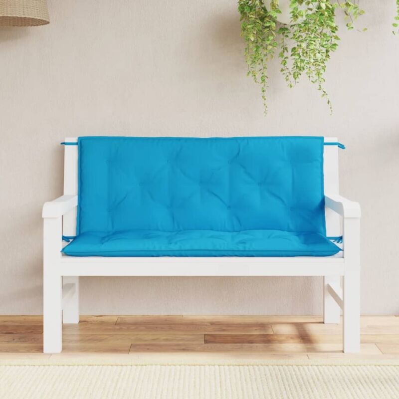 Gartenbank-auflagen 2 Stk. Hellblau 120x50x7 Cm Oxford-gewebe Vidaxl