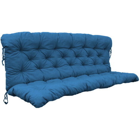 Auflagen 3er Bankkissen Bankauflage Polsterkissen 150x98x8 cm, hellblau