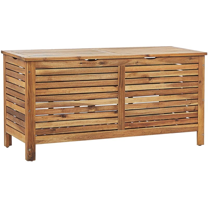 Beliani Aufbewahrungsbox Riviera 130 Cm 48 Cm Hellbraun
