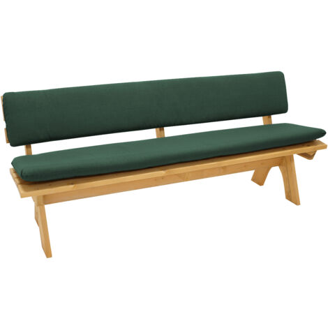 Auflagenset DALLAS für Bank 4-sitzer 195cm, dunkelgrün, 2-teilig