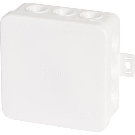 Aufputz-Abzweigkasten, IP54, weiß - Maße 85 x 85 x 40 mm