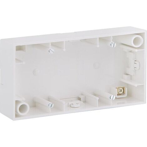 Aufputz-Gehäuse Berker 2fach S.1 polarweiß, glänzend - 154 x 83 x 42 mm