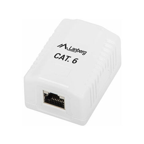 Aufputz-Rosette lanberg cat.6 ftp 1x rj45-Buchse white