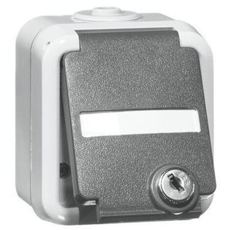 Aufputz-Steckdoseh PEHA IP44, Schuko, Beschriftung, D 6620 WAB NA VS - 1-fach