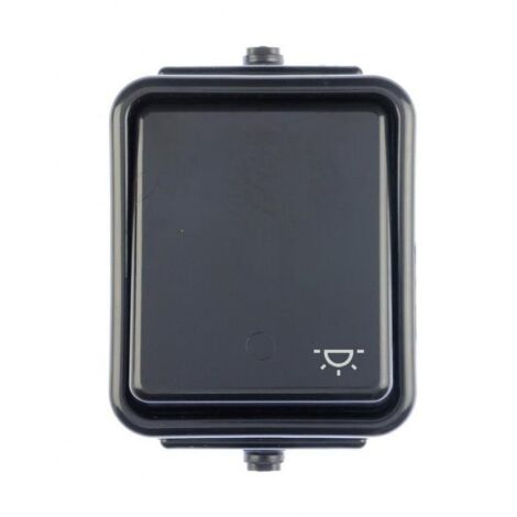 Aufputz-Taster "Licht", IP44, schwarz CEDAR