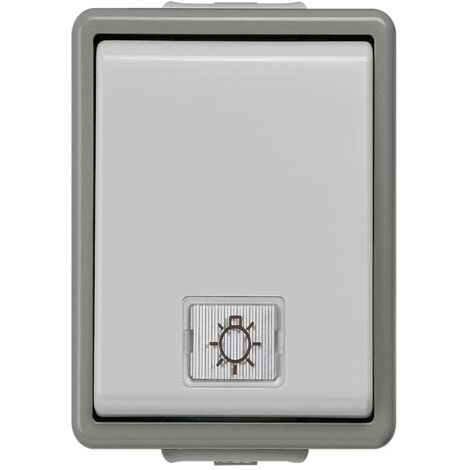 Aufputz-Taster nach Arbeitsstättenverordnung IP44 - 75 x 66 x 54 mm