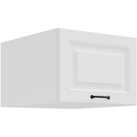 Aufsatzschrank Hochschrank 50 cm STILO Weiss Küchenzeile Küchenblock Küche Landhaus
