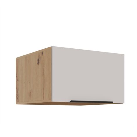 Aufsatzschrank Hochschrank 60 cm Küche SOLANO Kaschmir beige + Eiche Artisan matt Küchenzeile Küchenblock