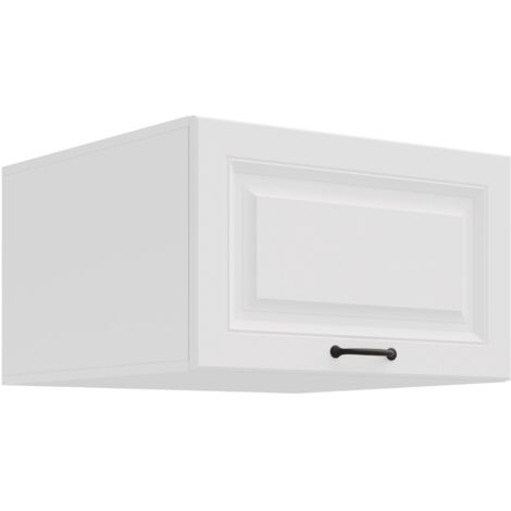 Aufsatzschrank Hochschrank 60 cm STILO Weiss Küchenzeile Küchenblock Küche Landhaus